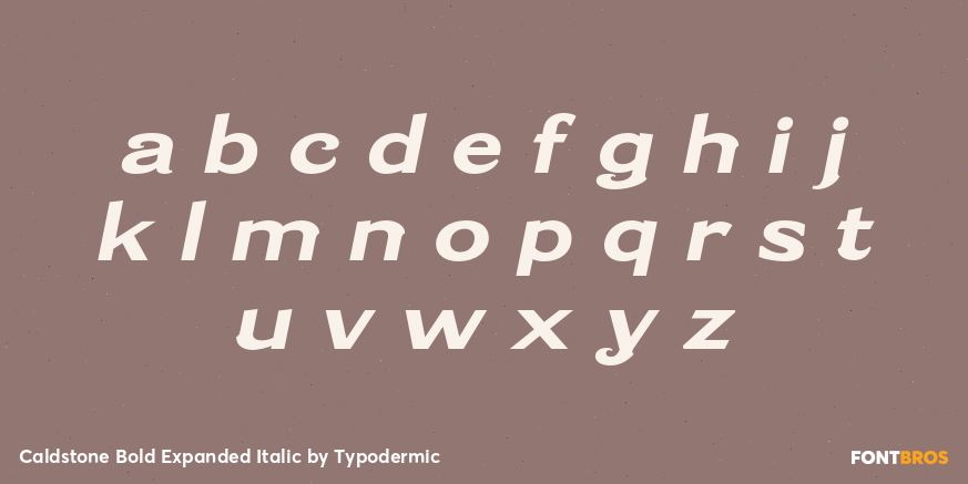 Caldstone Bold Expanded Italic Font Poster #1