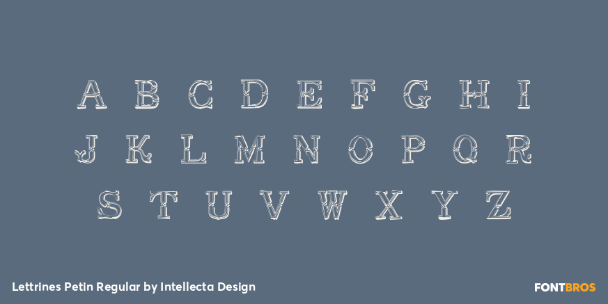 Lettrines Petin Regular Font Poster #1