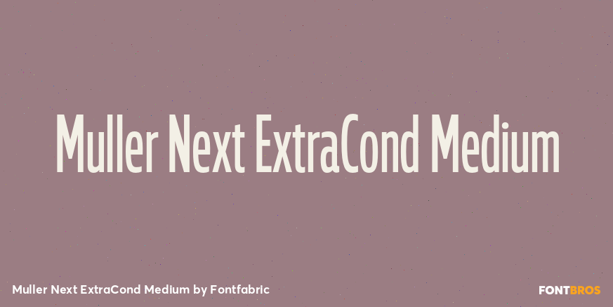 Muller Next ExtraCond Medium Font Poster #1