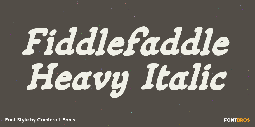 Fiddlefaddle Heavy Italic Poster