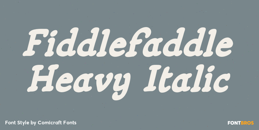 Fiddlefaddle Heavy Italic Poster