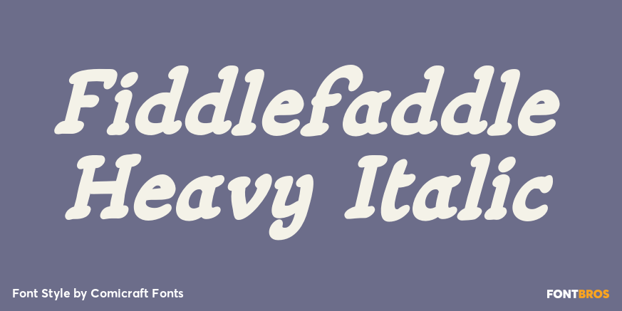 Fiddlefaddle Heavy Italic Poster