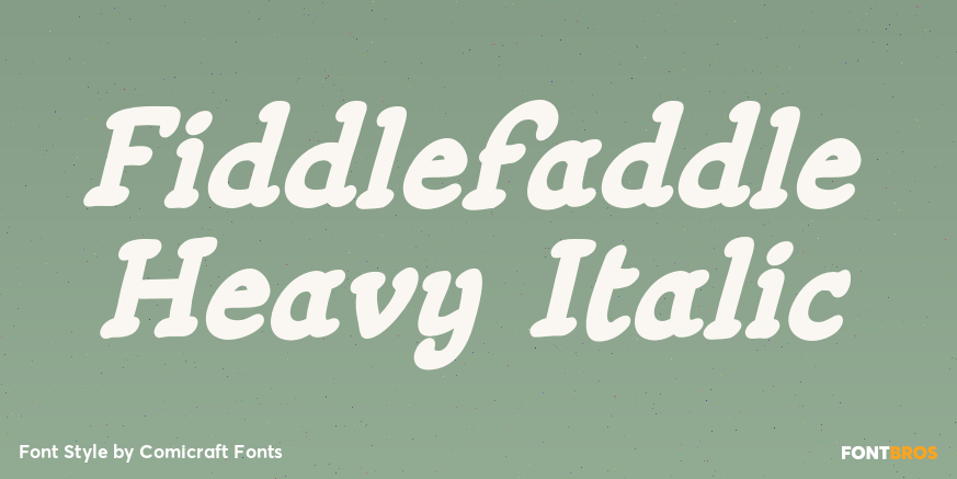 Fiddlefaddle Heavy Italic Poster