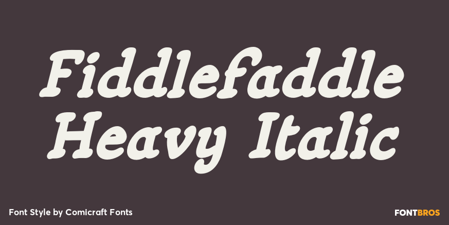 Fiddlefaddle Heavy Italic Poster