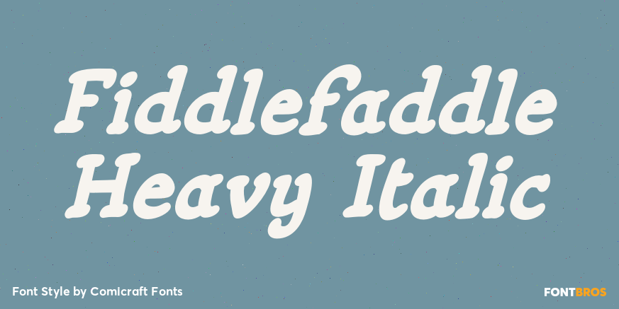Fiddlefaddle Heavy Italic Poster