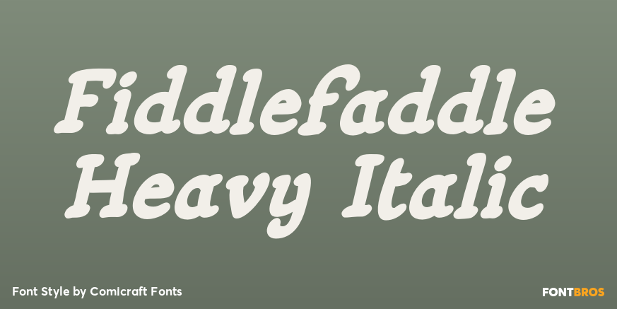 Fiddlefaddle Heavy Italic Poster