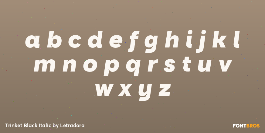 Trinket Black Italic Font Poster #3