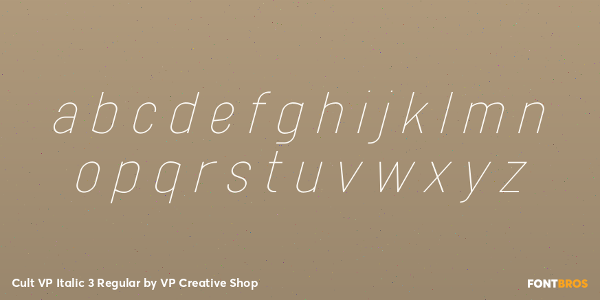 Cult VP Italic 3 Regular Font Poster #3