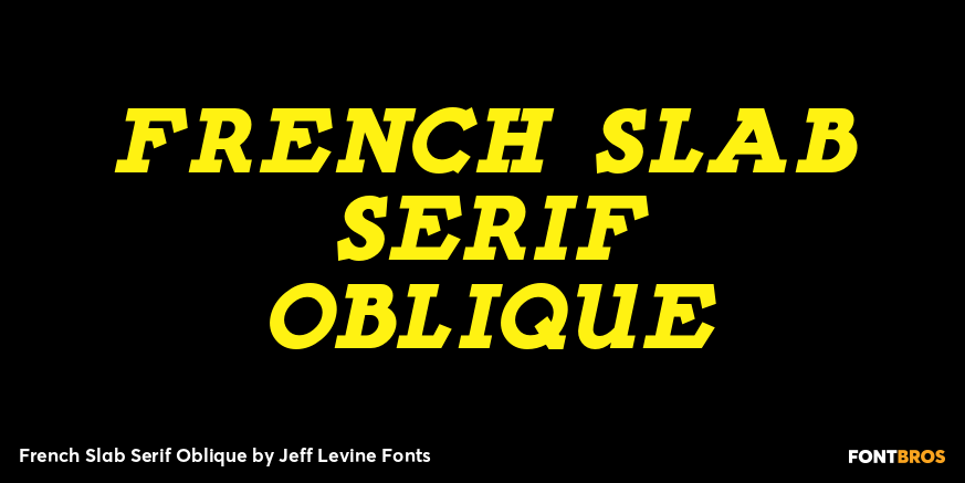 French Slab Serif Oblique Poster