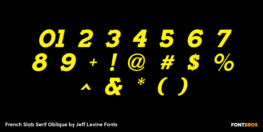 French Slab Serif Oblique Font Poster #1