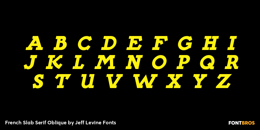 French Slab Serif Oblique Font Poster #1