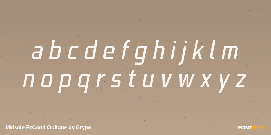 Midsole ExCond Oblique Font Poster #3