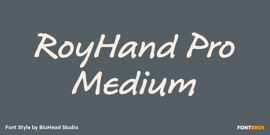 RoyHand Pro Medium Font Poster #1