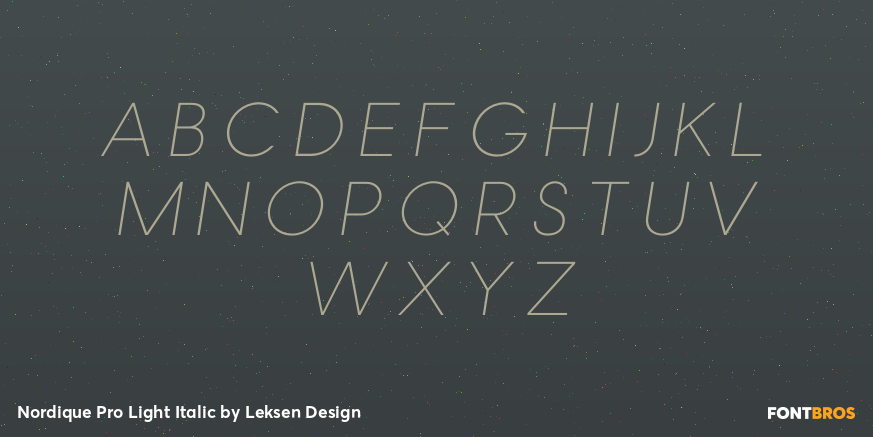 Nordique Pro Light Italic Font Poster #2