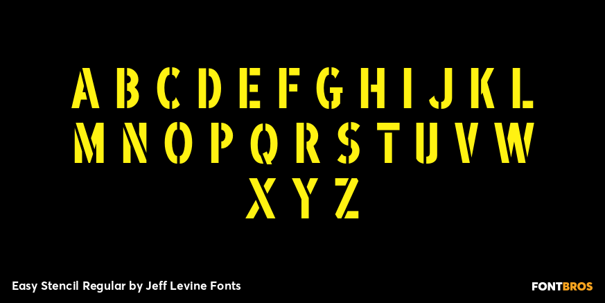Easy Stencil Regular Font Poster #3