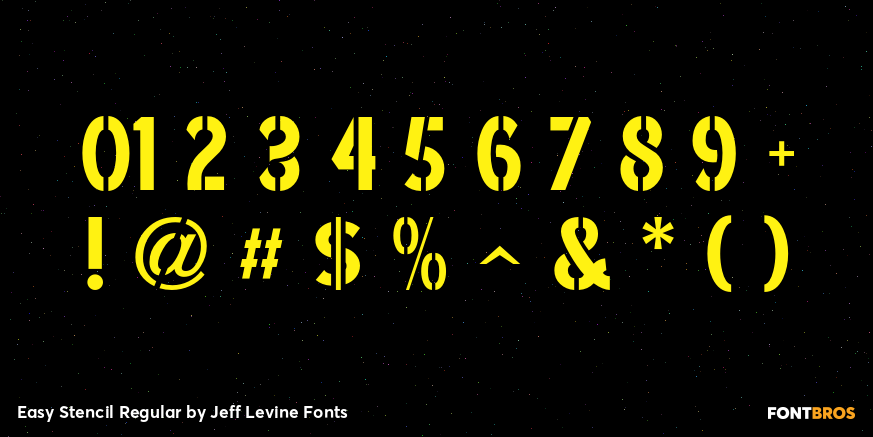 Easy Stencil Regular Font Poster #4