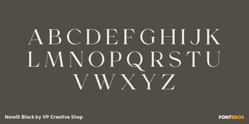 Norelli Black Font Poster #2