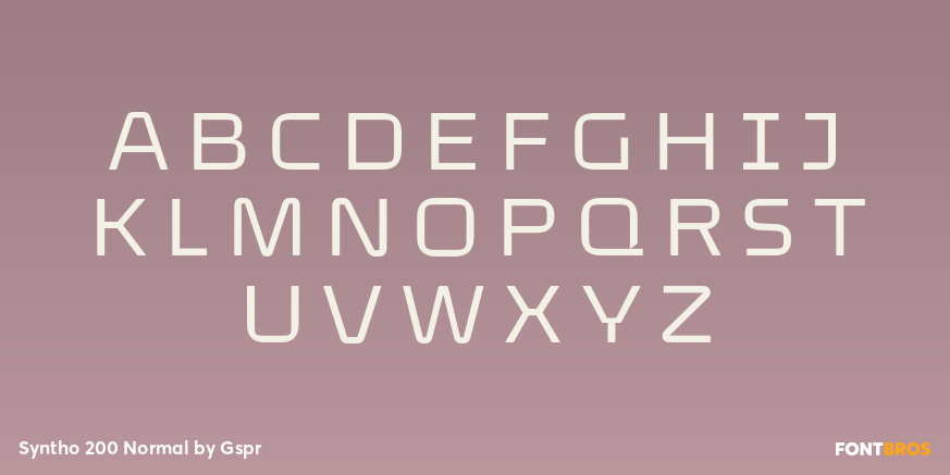 Syntho 200 Normal Font Poster #1