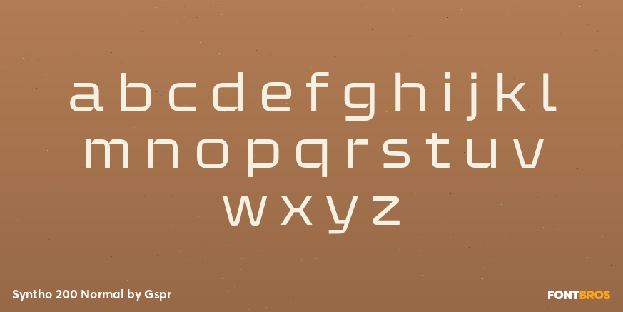 Syntho 200 Normal Font Poster #1