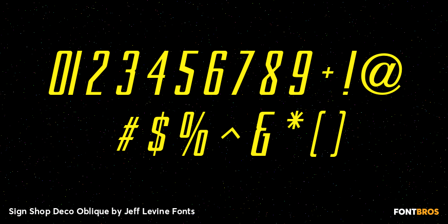 Sign Shop Deco Oblique Font Poster #4