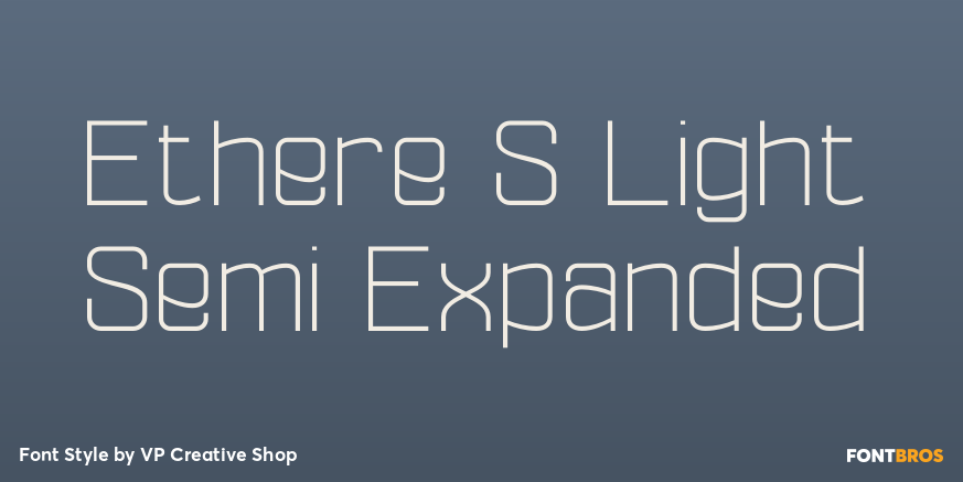 Ethere S Light Semi Expanded Font Poster #1