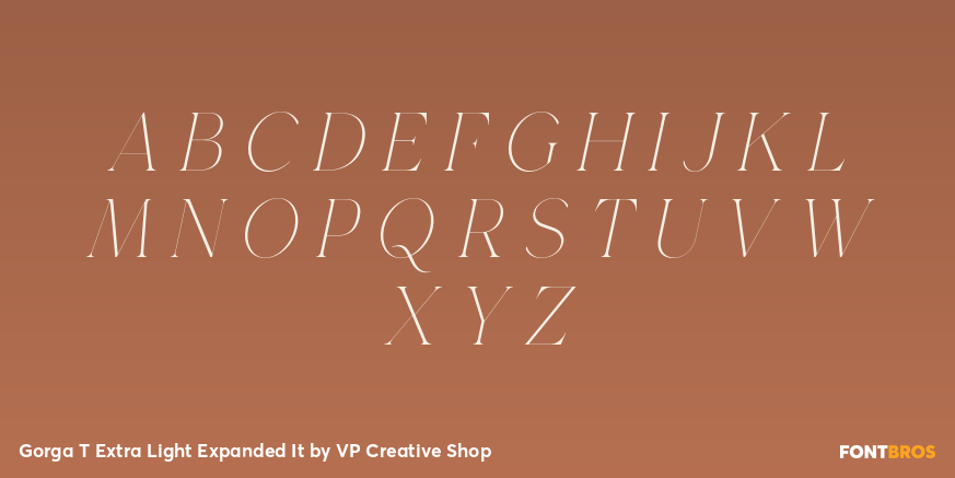 Gorga T Extra Light Expanded It Font Poster #2