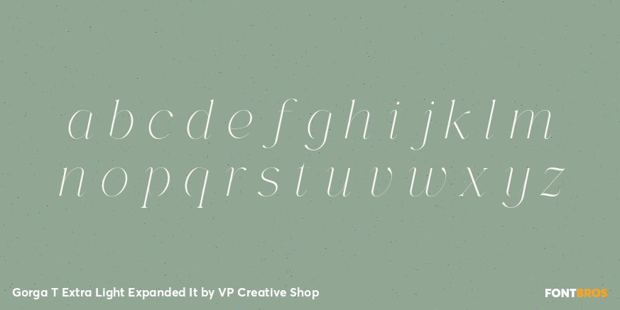 Gorga T Extra Light Expanded It Font Poster #3
