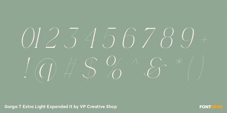 Gorga T Extra Light Expanded It Font Poster #4