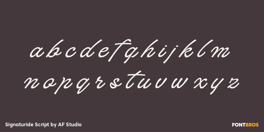 Signaturide Script Font Poster #3