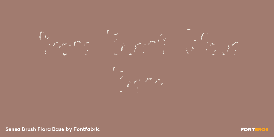 Sensa Brush Flora Base Font Poster #1