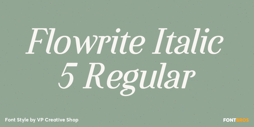 Flowrite Italic 5 Regular Font Poster #1
