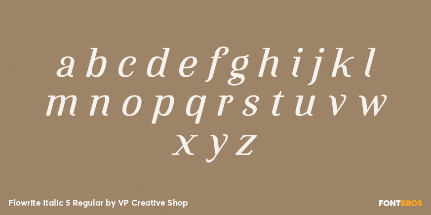 Flowrite Italic 5 Regular Font Poster #3