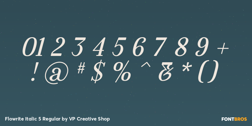 Flowrite Italic 5 Regular Font Poster #4