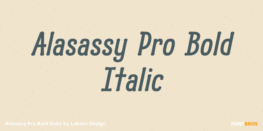 Alasassy Pro Bold Italic Poster