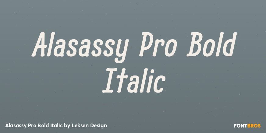 Alasassy Pro Bold Italic Poster