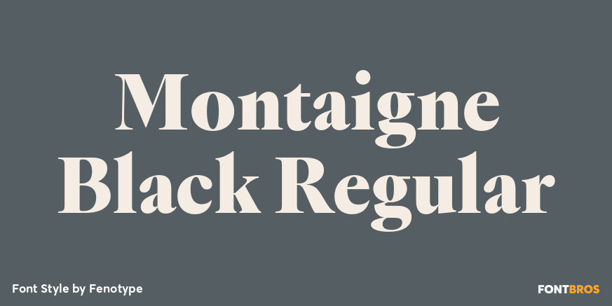 Montaigne Black Regular Font Poster #1