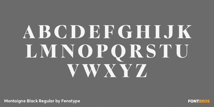 Montaigne Black Regular Font Poster #1