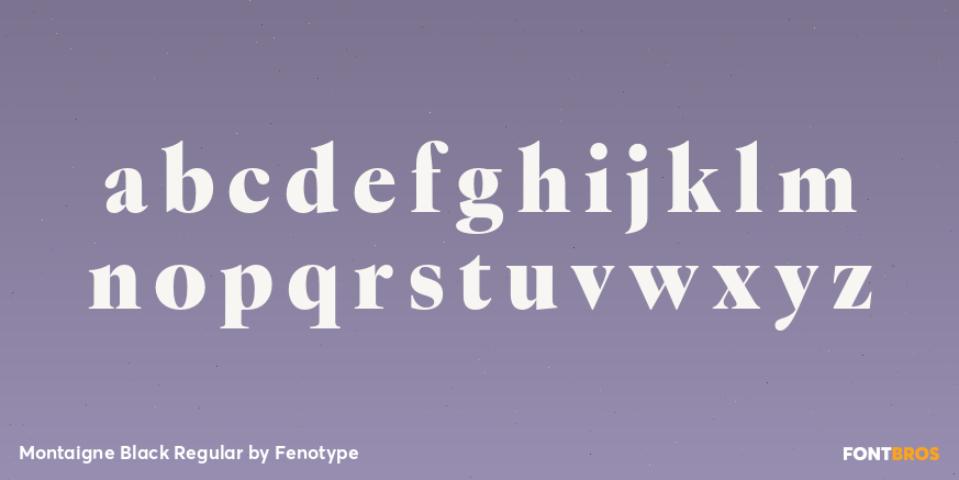 Montaigne Black Regular Font Poster #1