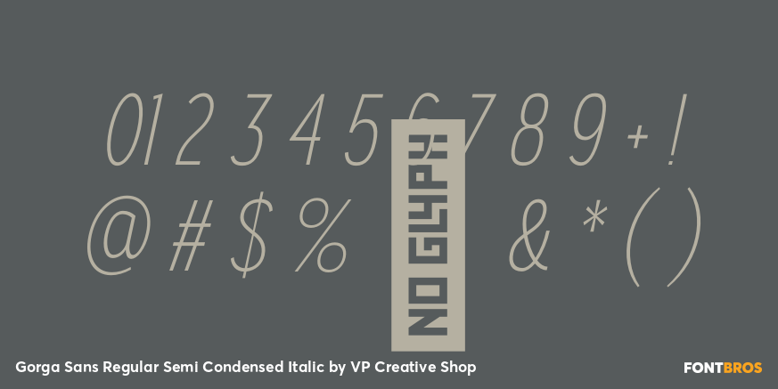 Gorga Sans Regular Semi Condensed Italic Font Poster #1