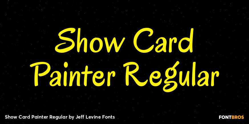 Show Card Painter Regular Poster