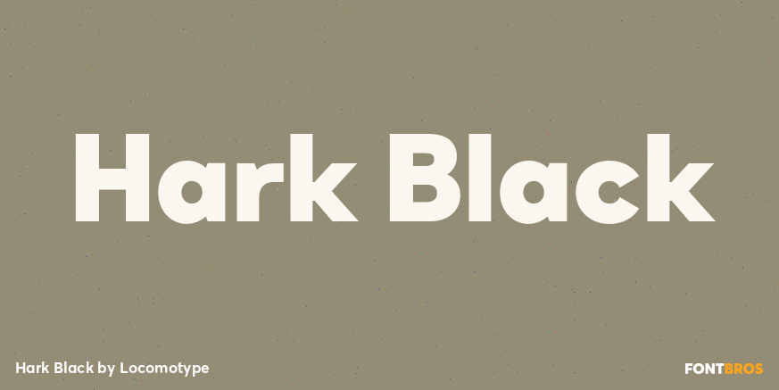 Hark Black Font Poster