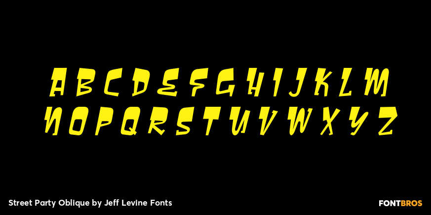 Street Party Oblique Font Poster #2