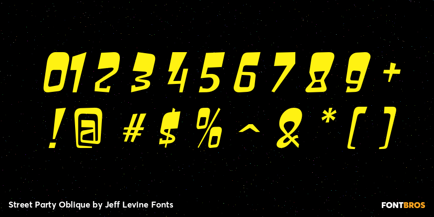 Street Party Oblique Font Poster #4