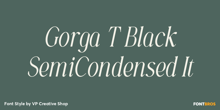 Gorga T Black SemiCondensed It Poster