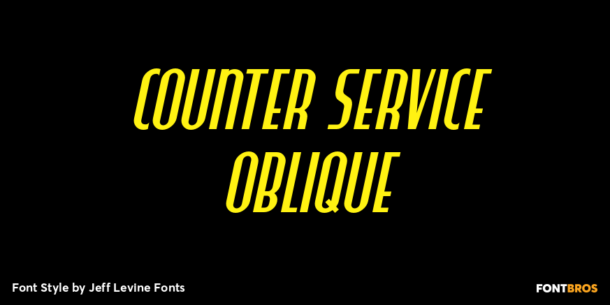 Counter Service Oblique Poster