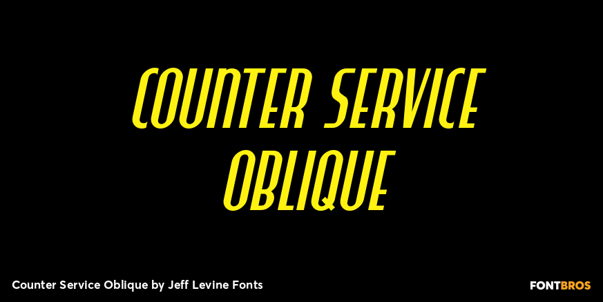 Counter Service Oblique Poster