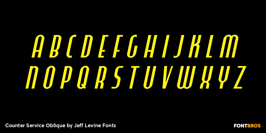 Counter Service Oblique Font Poster #2