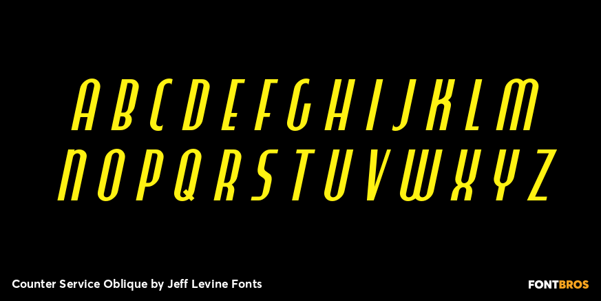 Counter Service Oblique Font Poster #3