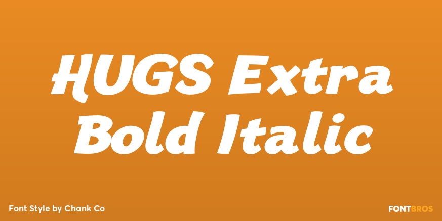 HUGS Extra Bold Italic Poster