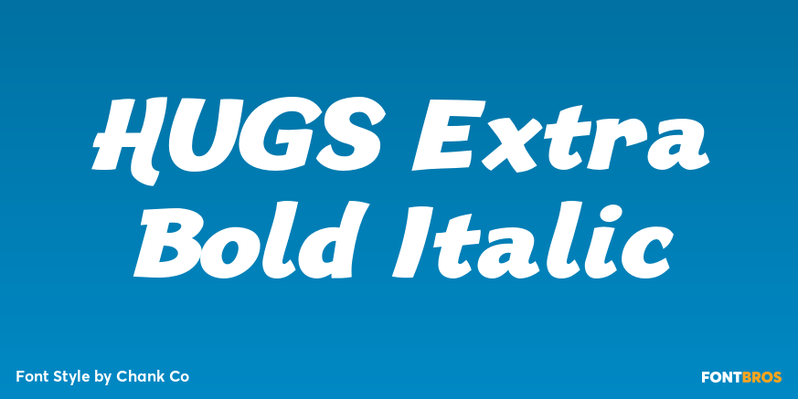 HUGS Extra Bold Italic Poster